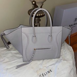 Celine gray luggage handbag LARGE
